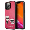 Karl Lagerfeld KLHCP13LPCUSKCP Apple iPhone 13 Pro fushia hardcase Ikonik Karl & Choupette
