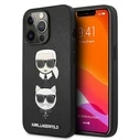 Karl Lagerfeld KLHCP13LSAKICKCBK Apple iPhone 13 Pro black book Saffiano Karl & Choupette