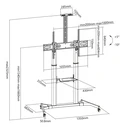 Βάση Τηλεόρασης Sbox MOBILE FLOOR STAND 60'-100' / 152-254 cm