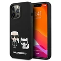 Karl Lagerfeld KLHCP13LSSKCK Apple iPhone 13 Pro hardcase black Silicone Karl & Choupette