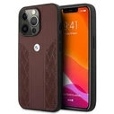 BMW BMHCP13LRSPPR Apple iPhone 13 Pro red hardcase Leather Curve Perforate