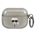 Karl Lagerfeld KLAPUKHGK Apple AirPods Pro cover black Glitter Karl`s Head