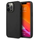 Mercedes AMG AMHCP13LDOLBK Apple iPhone 13 Pro black hardcase Leather Hot Stamped