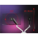 One For All Desktop Dual Monitor Stand with Arm White (DM8220)