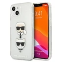 Karl Lagerfeld KLHCP13SKCTUGLS Apple iPhone 13 mini silver hardcase Glitter Karl`s & Choupette