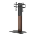 SUPERIOR Premium 55"–86" Floor TV Stand (Walnut Veneer & Steel)