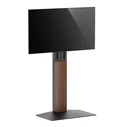 SUPERIOR Premium 55"–86" Floor TV Stand (Walnut Veneer & Steel)