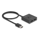 KVM Switch Delock Displayport 18906, 2 Σε 1, Bidirectional, 8k/30hz, Μαύρο
