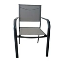 Metal chair anthracite with arms Text 2x1 - Velco