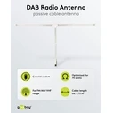 Goobay Radio Antenna DAB/FM/AM 1.75 m White
