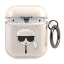 Karl Lagerfeld KLA2UKHGD Apple AirPods cover gold Glitter Karl`s Head