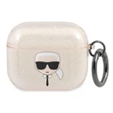 Karl Lagerfeld KLA3UKHGD Apple AirPods 3 cover gold Glitter Karl`s Head