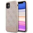 Guess GUHCN61G4GLPI Apple iPhone 11 pink hardcase 4G Stripe Collection