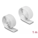 Delock Αυτοκόλλητη Ταινία Τύπου Velcro 19061, 1mx20mm, Λευκή