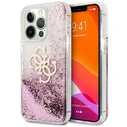 Guess GUHCP13XLG4GPI Apple iPhone 13 Pro Max pink hardcase 4G Big Liquid Glitter