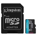 Κάρτα Μνήμης microSD Kingston SDCG4/64GB Canvas Go PLUS Class 10, UHS-I, U3, V30, A2
