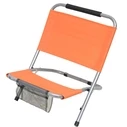 Metal Beach Chair Orange Polyester 600D (SKU 142-4132-2)