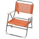 Metal Beach Chair Orange with Arms (Textilene)