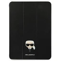 Karl Lagerfeld KLFC11OKHK Apple iPad Pro 11 2021 3. Gen Book Cover black Saffiano Karl Head
