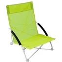 Metal Folding Beach Chair Green (Lachani) with Armrests, Textilene - Velco