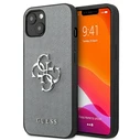 Guess GUHCP13SSA4GSGR Apple iPhone 13 mini grey hardcase Saffiano 4G Metal Logo