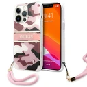 Guess GUHCP13XKCABPI Apple iPhone 13 Pro Max pink hardcase Camo Strap Collection