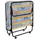 Velco Reinforced Metal Foldable Bed (Italy) with Wheels & 7cm Mattress