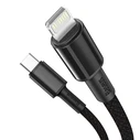 Καλώδιο USB-C Baseus σε Lightning High Density Braided, PD, 20W, 1m (Μαύρο)