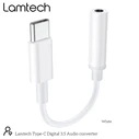Αντάπτορας USB Lamtech Type-C Audio JACK 3,5mm WHITE