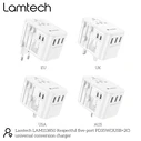 Αντάπτορας Πρίζας Lamtech Universal Travel with 3xUSB + 2xTYPE-C OUTPUTS 35W