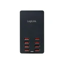 Φορτιστής USB Πρίζας LogiLink PA0140 8 Port, 44W, black