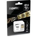 Κάρτα Μνήμης microSDXC 64GB Emtec CL.10 Speedin incl. Adapter