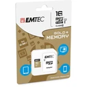 Κάρτα Μνήμης microSDHC 16GB Emtec CL.10 Gold incl. Adapter Bl.
