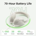 Headphones Qcy H4 White Hybrid Feed Noise Canceling With 4 Mode Anc Button 70h Battery