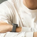 UNIQ Aspen strap Apple Watch 4/5/6/7/SE/8/9/Ultra 44/45/49mm Braided DE gray/pebble grey