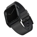 UNIQ Straden strap for Apple Watch 4/5/6/7/SE/8/9/Ultra 44/45/49mm Leather Hybrid Strap grey/Grey