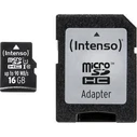 Κάρτα Μνήμης microSDHC 16GB Intenso Professional -90MB/s Cl10 UHS-I +AD
