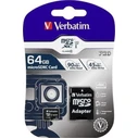 Κάρτα Μνήμης MicroSDXC 64GB Verbatim Pro