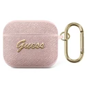 Guess GUA3SASMP Apple AirPods 3 pink Saffiano Script Metal Collection