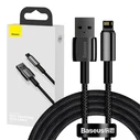 Καλώδιο Lightning Baseus Tungsten Gold USB to iP 2.4A 2m (black)