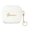 Guess GUA3LSCHSH Apple AirPods 3 cover white Silicone Charm Collection