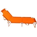 Orange Aluminum Folding Sun Lounger (TEXT 1x1)