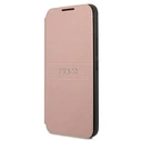 Guess GUBKS22MPSASBPI Samsung Galaxy S22+ Plus pink book Saffiano Stripes