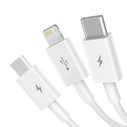 Baseus Superior Series Κανονικό καλώδιο USB σε Lightning / Type-C / micro USB 3.5A Λευκό 1.5m (CAMLTYS-02)