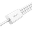 Baseus Superior Series Κανονικό καλώδιο USB σε Lightning / Type-C / micro USB 3.5A Λευκό 1.5m (CAMLTYS-02)