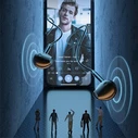 AWEI earphones PC-7 3,5mm jack black