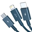 Καλώδιο USB 3in1 Baseus Superior Series USB to micro USB/USB-C/Lightning 3.5A 1.2m (blue)