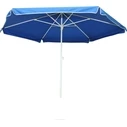 Velco Semi-Professional Patio/Garden/Beach Umbrella Blue 2.50m Metal with Metal Pole No Tilt