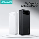 USAMS CD251 Power Bank 20000mAh PD20W with Display, 3x Output Ports, Black