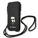 Karl Lagerfeld KLHCP12MOPHKMK 6.1 inch black hardcase Saffiano Ikonik